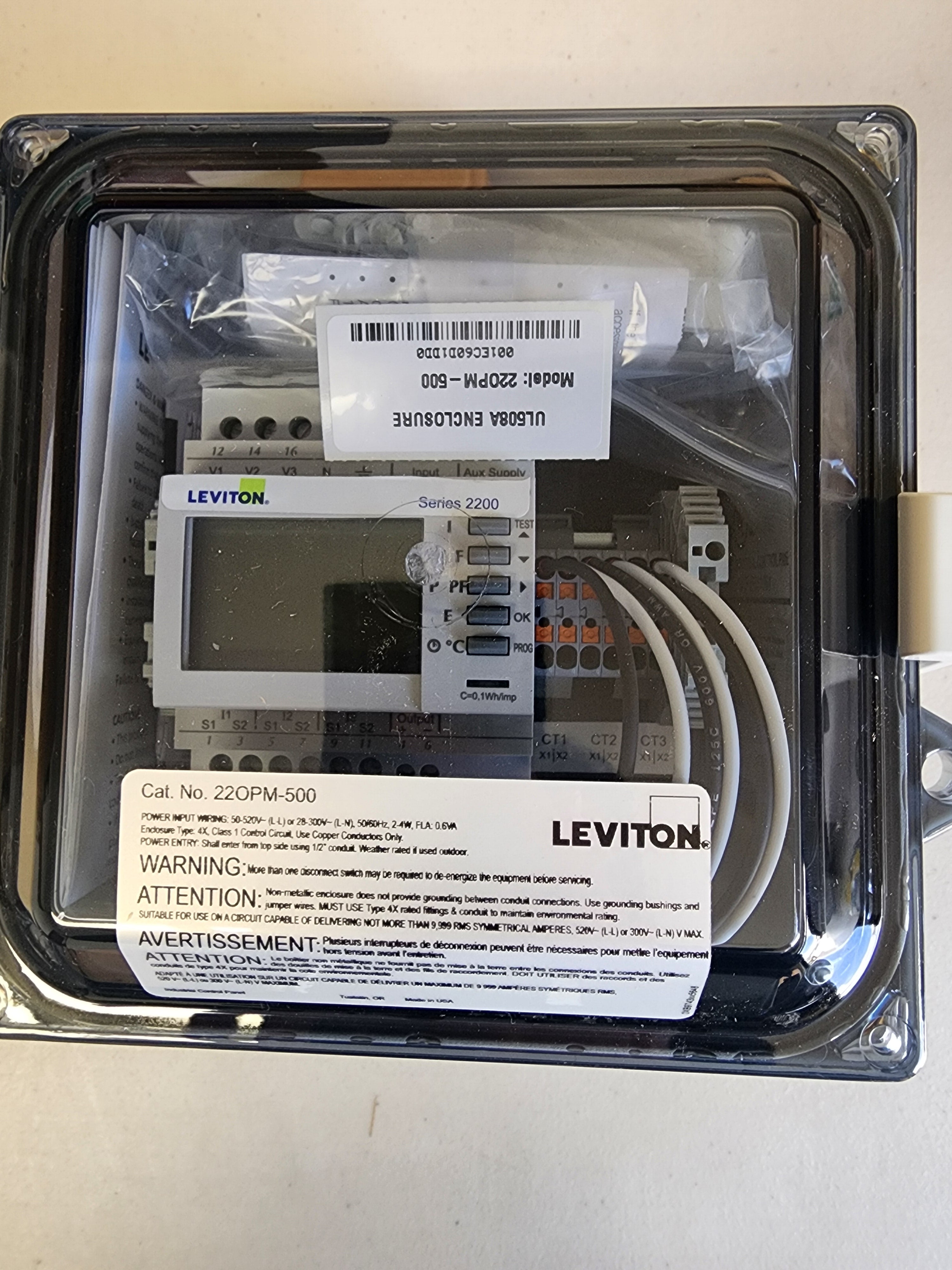 Leviton 22OPK-501 S2200 Pulse Meter Kit - Submetering and Energy Monitoring