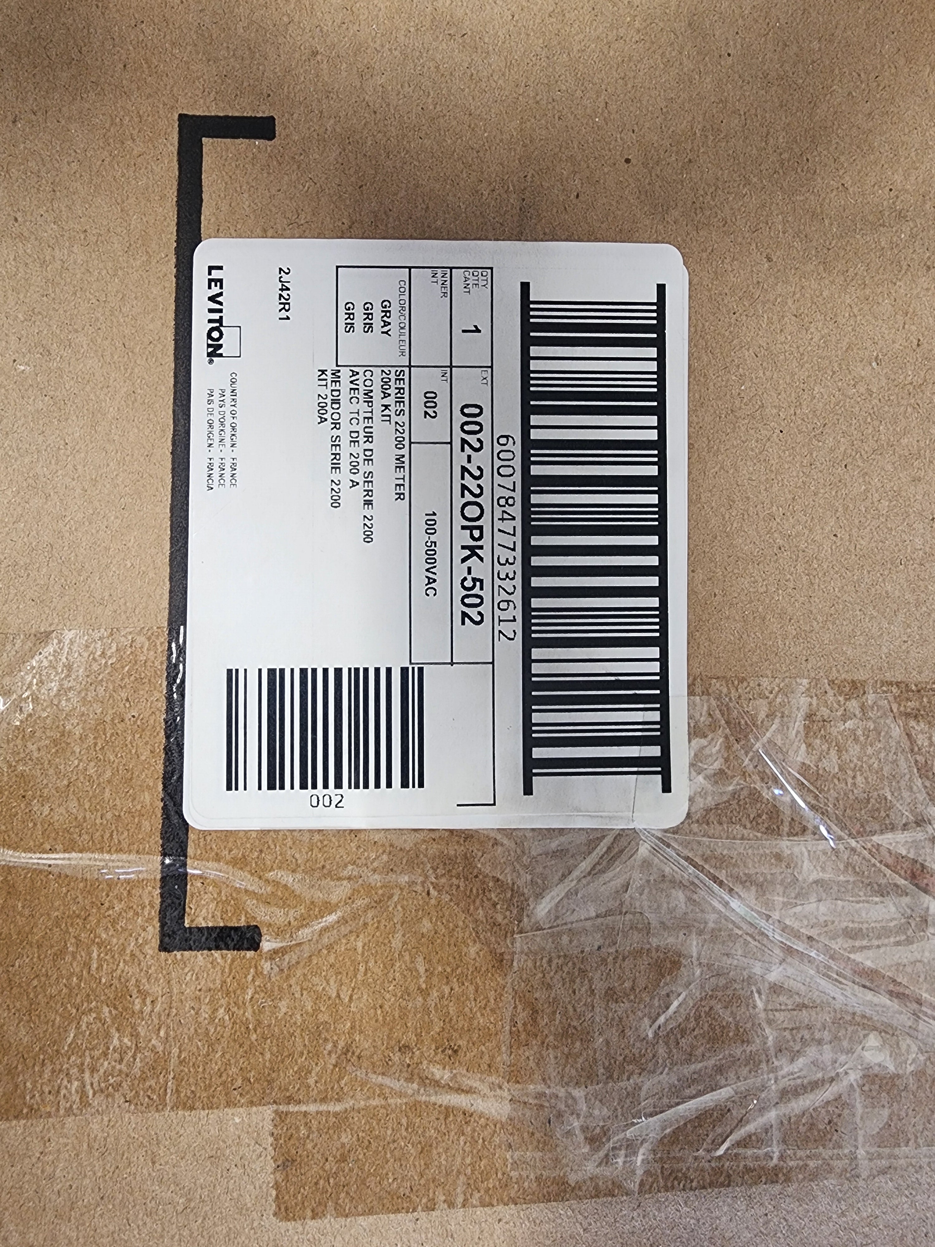 Leviton 22OPK-502 S2200 Pulse Meter Kit - Submetering and Energy Monitoring