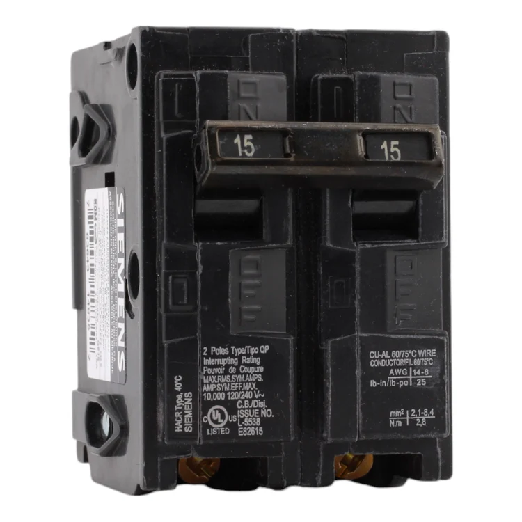 Siemens Q215 15 Amp, 120/240 Volt Double Pole Circuit Breaker