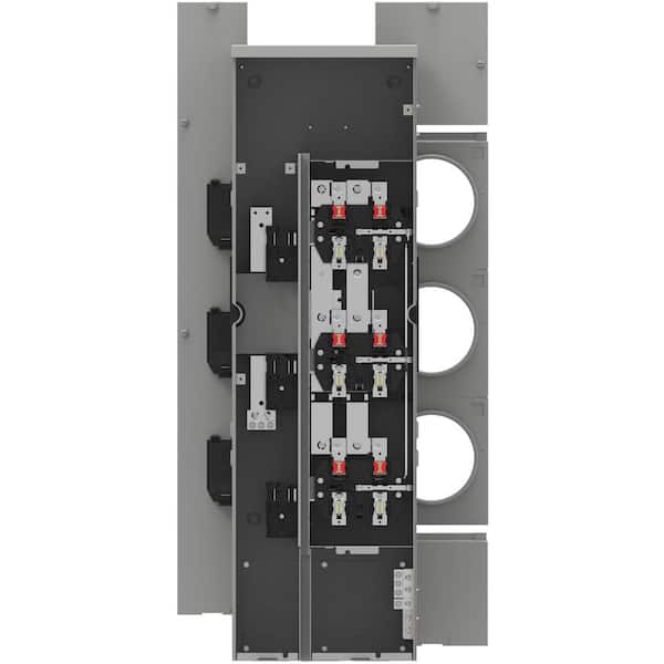 Siemens WMM31125 3-Position Meter Stack, 125A, 240V, 4-Jaw, Ring Type