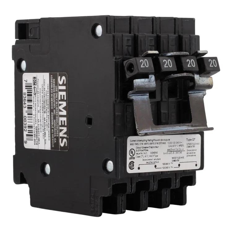 Siemens Q22020CT2 20A Duplex Circuit Breaker, 120/240V