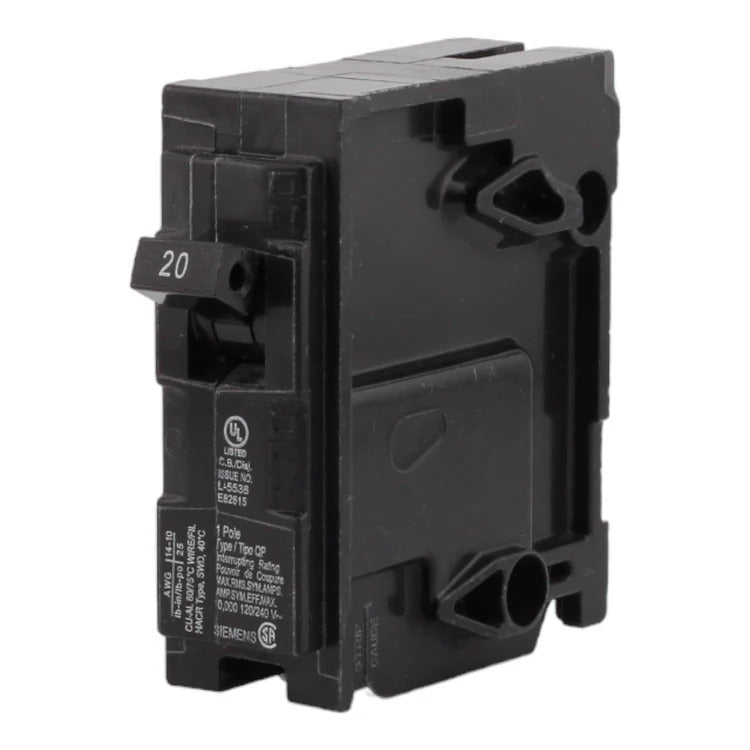 Siemens Q120 20 Amp, Single Pole Thermal Magnetic Circuit Breaker