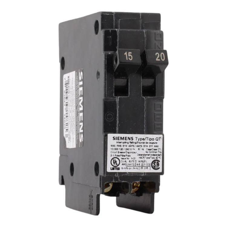 Siemens Q1520 15/20 Amp, 120 Volt Single Pole Tandem Circuit Breaker