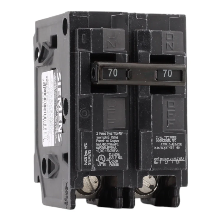 Siemens Q270 70 Amp, 120/240V 2-Pole Thermal Magnetic Circuit Breaker