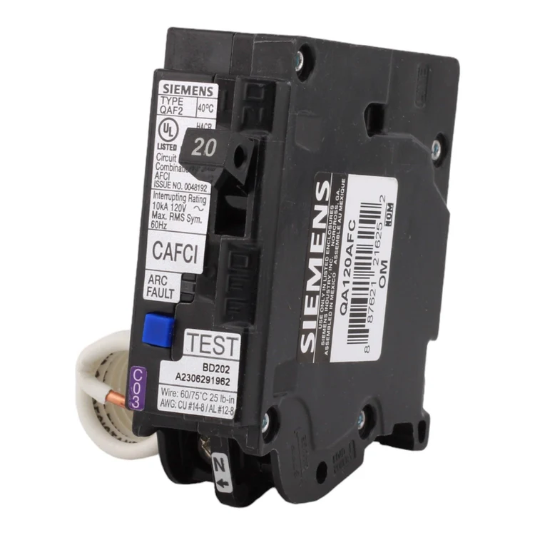 Siemens QA120AFC 20 Amp, Single Pole 120 Volt Combination AFCI Circuit Breaker