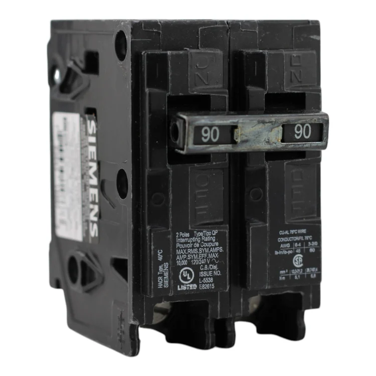 Siemens Q290 90 Amp, 120/240 Volt 2-Pole Thermal Magnetic Circuit Breaker
