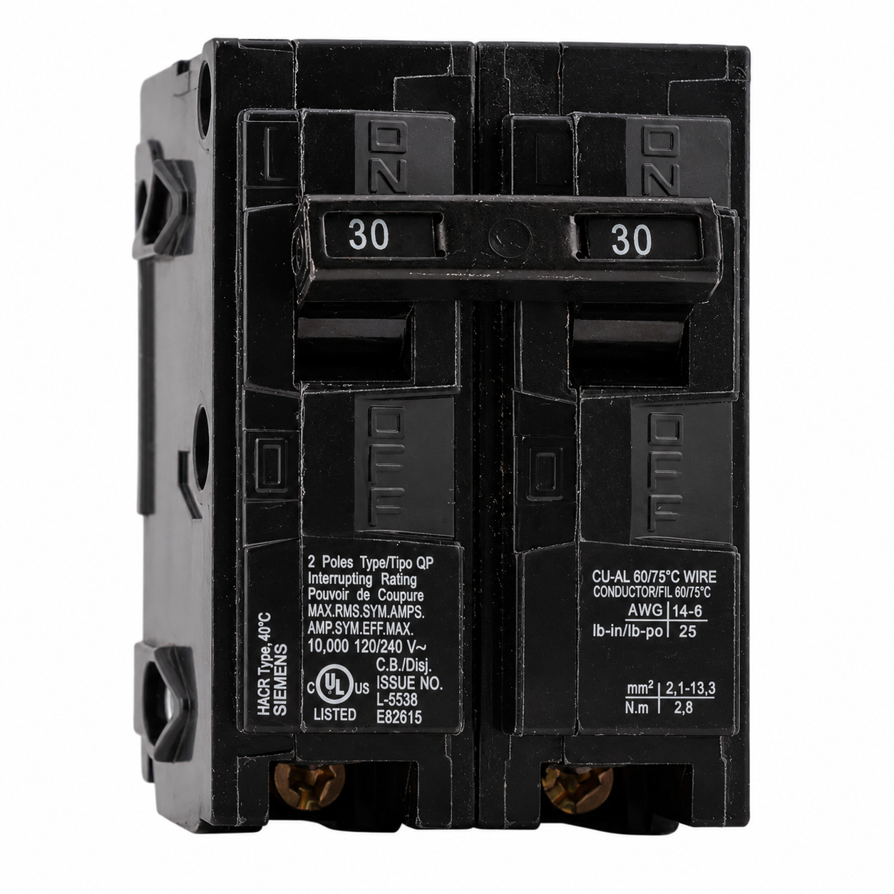 Siemens Q230 30 Amp 2-Pole 120/240V Type QP Circuit Breaker