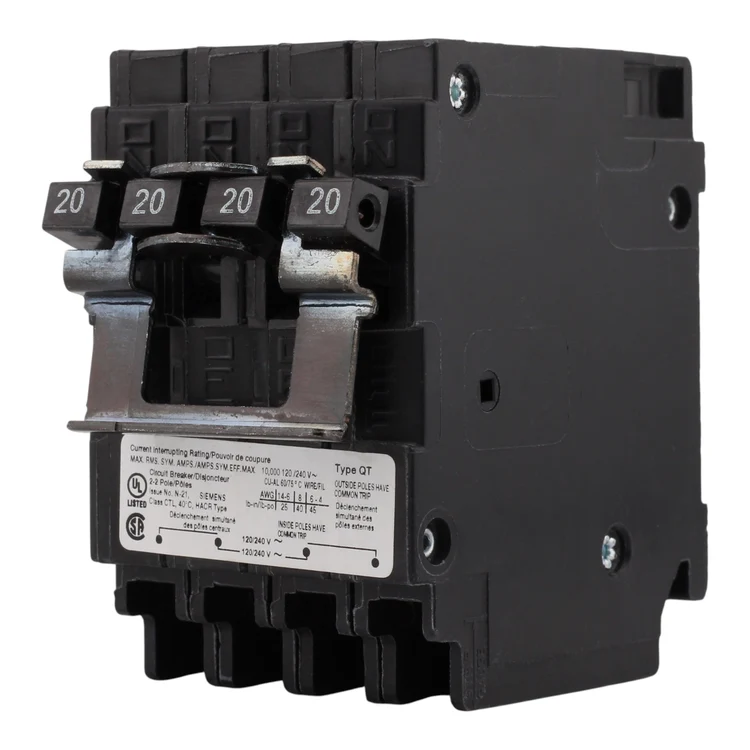 Siemens Q22020CT2 20A Duplex Circuit Breaker, 120/240V