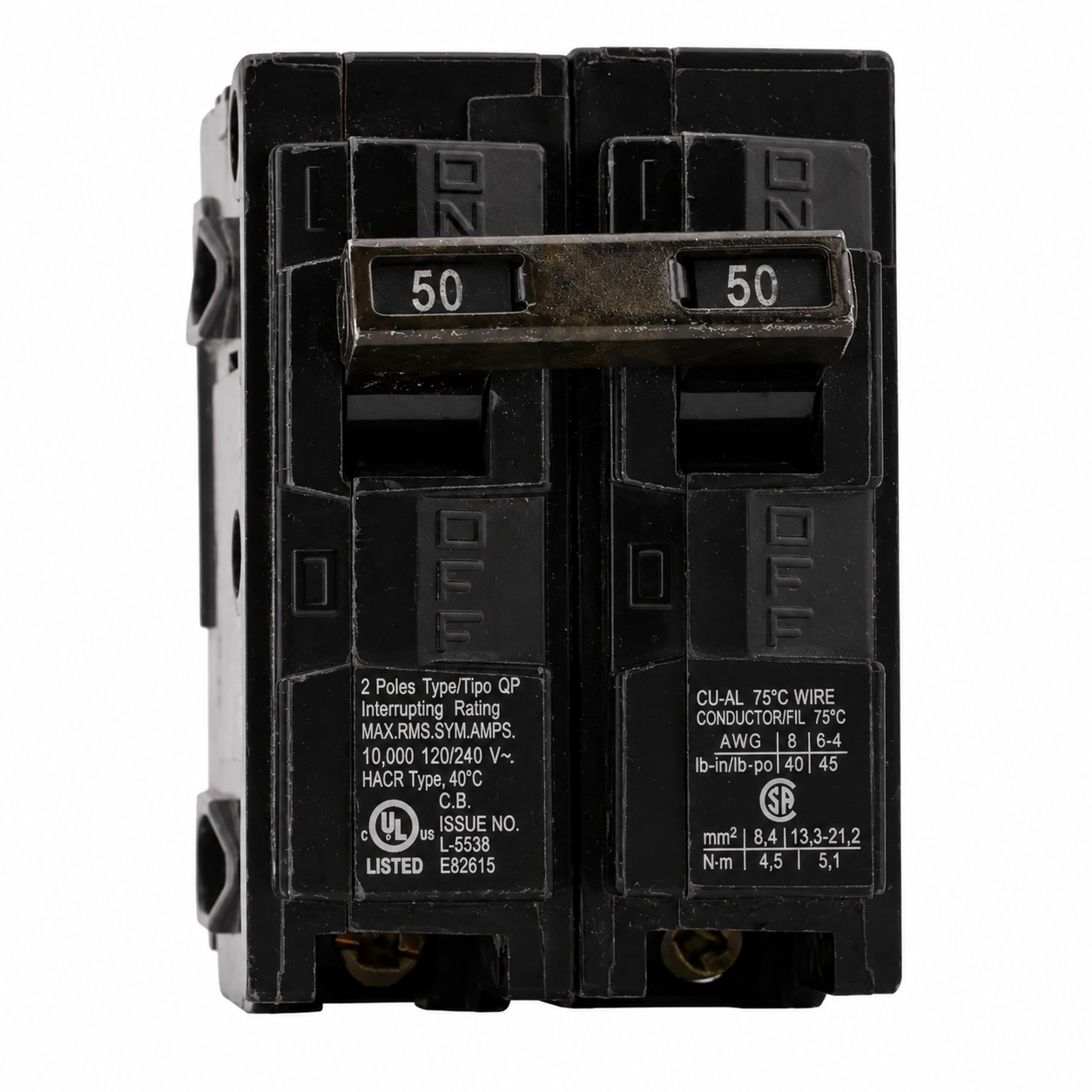 Siemens Q250 50 Amp, 240 Volt Double Pole Circuit Breaker