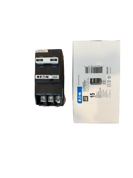 Eaton BRN215GF 2 Pole 15 Amp 120/240 V BR GFCI Circuit Breaker Replaces GFTCB215