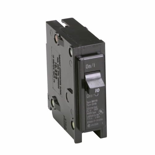 Eaton BR110 Breaker 10A 1 Pole 120/240V Breaker - 10kAIC Circuit Breaker - Residential Load Center Protection