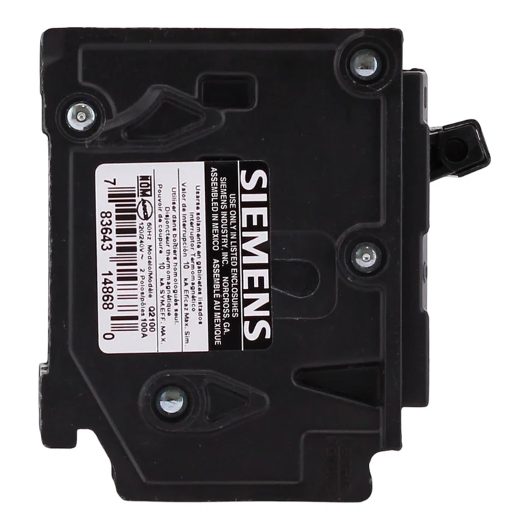 Siemens Q2100 100 Amp, 120/240V Double Pole Circuit Breaker