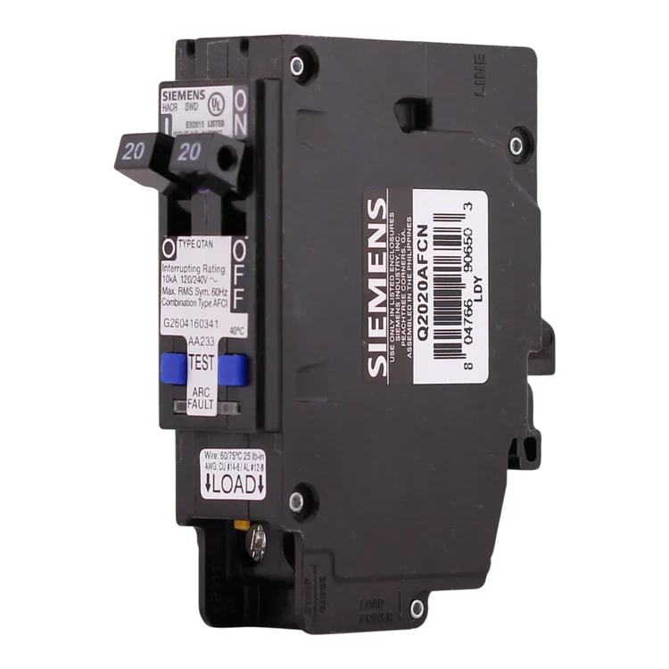 Siemens Q2020AFCN 20 Amp, 120V, Tandem Combination AFCI Circuit Breaker