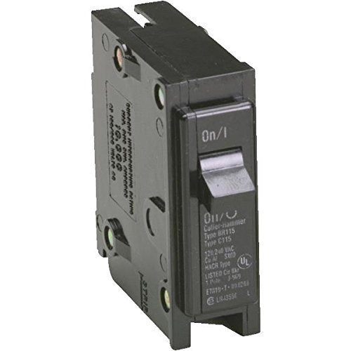 Eaton Corporation BR115 Breaker 1 Pole 15 Amp Circuit Breaker, BR Series Interchangeable Breaker, 120/240V - Residential Load Center Protection