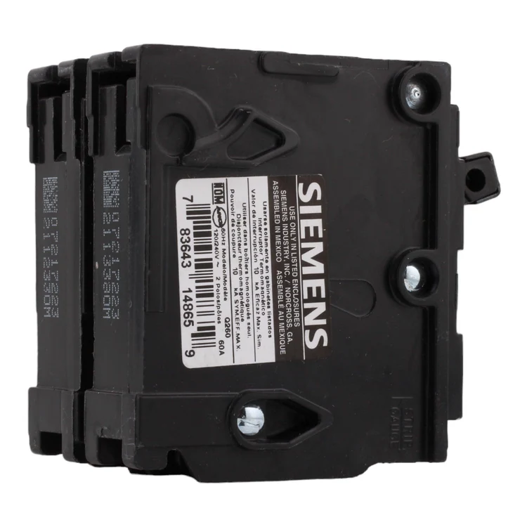 Siemens Q260 60 Amp, 120/240 Volt 2-Pole Thermal Magnetic Circuit Breaker