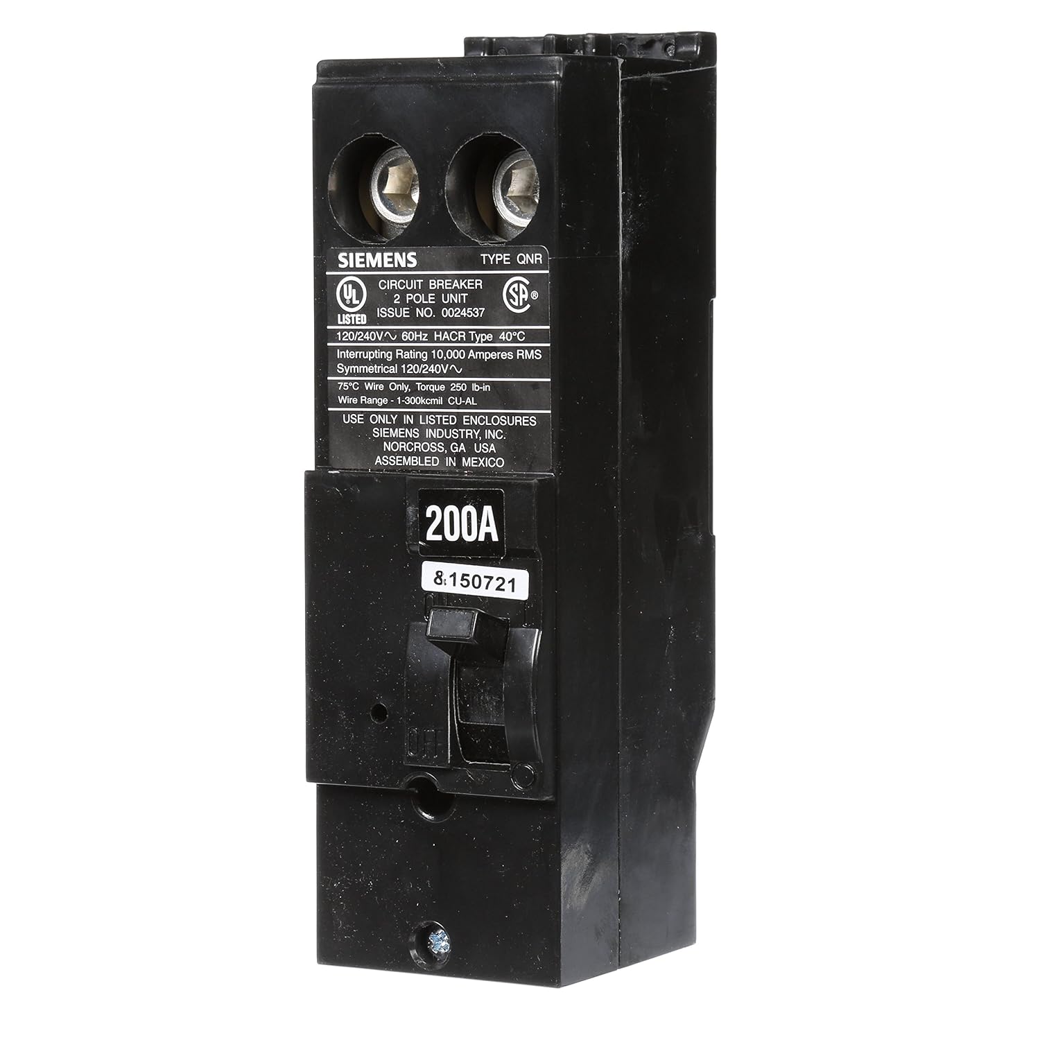 Siemens QN2200R 200A 2-Pole 120/240V Circuit Breaker