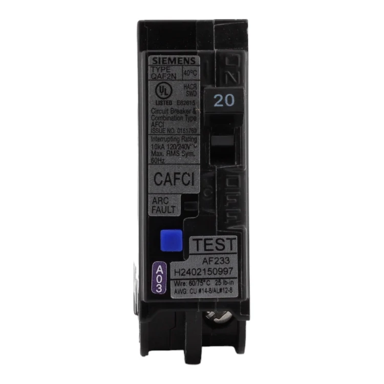 Siemens QA120AFCN 20 Amp, 1-Pole 120 Volt Neutral Circuit Breaker